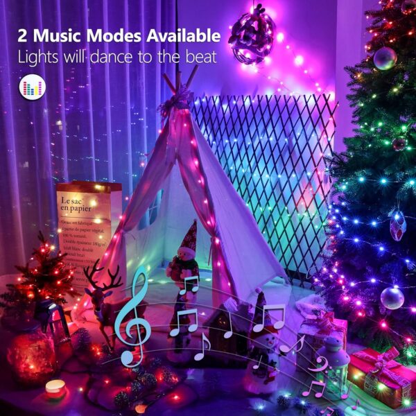 200 LED Color Changing Fairy Lights with Remote - Image 2